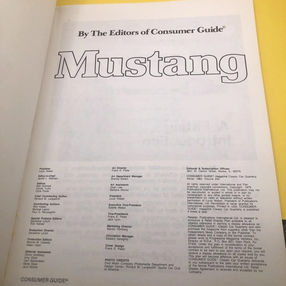 Mustang, The Car that Started the Ponycar Stampede Book Shelby Cobra Collectors